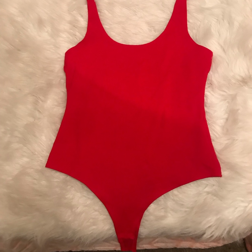 Red body suit